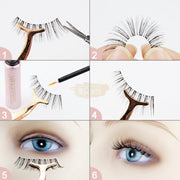 10 pairs EMEDA DIY 3D Clear Band Lash 005 DIY Lashes