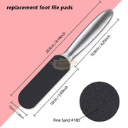 10 Refill Pads for Stainless Steel Foot File | Small 10cm (pads only) Foot care