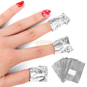 100 Pcs Gel Remover Nail Foil Wraps with Cotton Pad Gel Removers