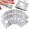 100 Pcs Gel Remover Nail Foil Wraps with Cotton Pad Gel Removers