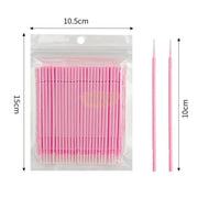 100 pcs Long Tip Disposable Micro Brushes Applicators | Black Micro Brushes
