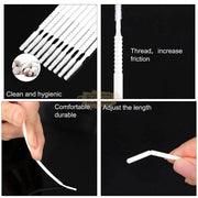 100 pcs Long Tip Disposable Micro Brushes Applicators | Black Micro Brushes