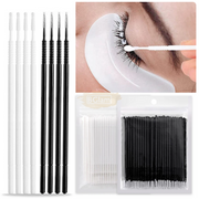 100 pcs Long Tip Disposable Micro Brushes Applicators | Black Micro Brushes