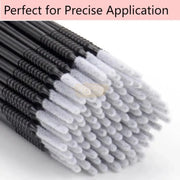 100 pcs Long Tip Disposable Micro Brushes Applicators | Black Micro Brushes