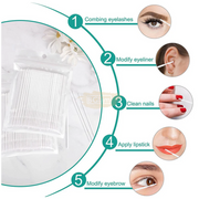 100 pcs Long Tip Disposable Micro Brushes Applicators | Black Micro Brushes