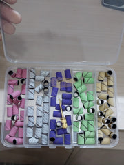 100 pcs Nail Sanding Band Set | Multicolor 309 Sanding Bands