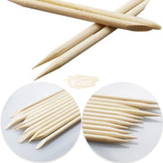100pcs 11.4cm Cuticle Wood Pusher (Orange Wood Stick) Orange Wood Stick