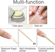 100pcs 11.4cm Cuticle Wood Pusher (Orange Wood Stick) Orange Wood Stick