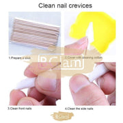 100pcs 17.8cm Cuticle Wood Pusher (Orange Wood Stick) Orange Wood Stick