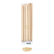 100pcs 17.8cm Cuticle Wood Pusher (Orange Wood Stick) Orange Wood Stick