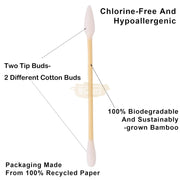 One Pointed Tip Cotton Swabs Bamboo Cotton Swabs