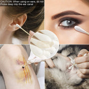 100pcs 2-in-1 Pointed & Rounded Cotton Buds | Precision Swab Bamboo Cotton Swabs