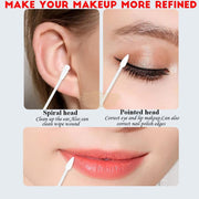 Pointed + Spiral Head Tip Cotton Swabs Bamboo Cotton Swabs