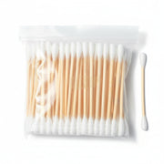 100pcs 2-in-1 Spiral & Rounded Cotton Buds Bamboo Cotton Swabs