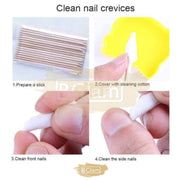 100pcs 7.5cm Cuticle Wood Pusher (Orange Wood Stick) Orange Wood Stick