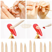 100pcs 7.5cm Cuticle Wood Pusher (Orange Wood Stick) Orange Wood Stick