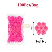 100pcs Beehive Shape Glue Holder | Pink Glue Ring Cups