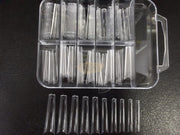 100pcs Box Half Cover French Curve Nail Tips Clear E60 Nail Tips