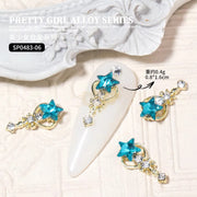 10pcs 3D Nail Art Decoration Magical Wand Hearts Nail Charms | SP0483-02 Nail Charm