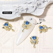 10pcs 3D Nail Art Decoration Magical Wand Hearts Nail Charms | SP0483-02 Nail Charm