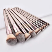 25pcs Champagne Gold Makeup Brush Set with Case Professional Makeup Brush Set