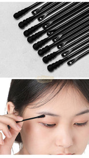 10pcs Double-Sided Blackhead Remover & Spiral Ribbed Cotton Swab Individually Wrapped Skin Care Tools