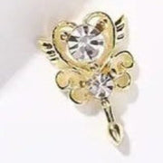 10pcs Gold Chrome Nail Charms | Nail Art Decorations Nail Charm