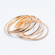 10pcs Gold Signature Bangle Set bracelet