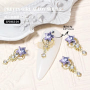 10pcs 3D Nail Art Decoration Magical Wand Hearts Nail Charms | SP0483-01 Nail Charm