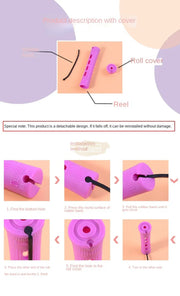 10pcs No Heat Hair Perm Rods With Elastic Rubber Band | 2*8.3cm Hair Rollers