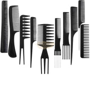 10pcs Professional Hair Comb Set | Styling & Cutting Tools
