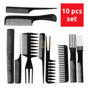 10pcs Professional Hair Comb Set  Styling & Cutting Tools