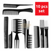 10pcs Professional Hair Comb Set  Styling & Cutting Tools