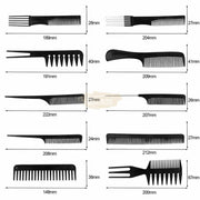 10pcs Professional Hair Comb Set | Styling & Cutting Tools Professional Hair Comb