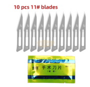 10pcs Replacement Blade No.11 for Scalpel Knife Dermaplaning