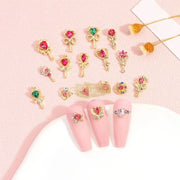 10pcs Crown Heart Nail Charms | Nail Art Decorations Nail Charm