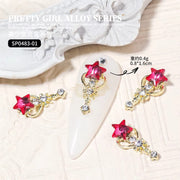 10pcs 3D Nail Art Decoration Magical Wand Hearts Nail Charms | SP0483-01 Nail Charm