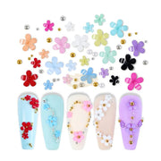 12-Colors 3D Flower Nail Art Charms nail art decoration