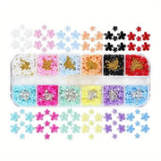 12-Colors 3D Flower Nail Art Charms nail art decoration
