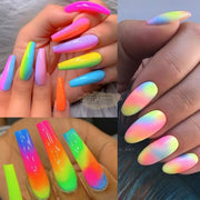 12 Colors Fluorescent Neon Nail Pigment Neon & Glow Nail Art