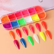 12 Colors Fluorescent Neon Nail Pigment Neon & Glow Nail Art