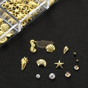 12pcs 3D Ocean Theme Nail Charms Nail Decorations DIY Ocean 3D Charms & Beads