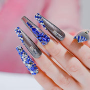 12 Grid Flatback Rhinestones SP0476-11 - Blue Nail Art Tool