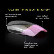 120pcs/Box French Style Square Press On Nails Full Coverage Press On Nails