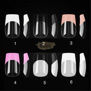 120pcs/Box French Style Square Press On Nails Full Coverage Press On Nails