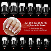 120pcs/Box French Style Square Press On Nails Full Coverage Press On Nails