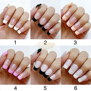 120pcs/Box French Style Square Press On Nails Full Coverage Press On Nails