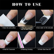 120pcs/Box French Style Square Press On Nails Full Coverage Press On Nails