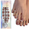 120pcs Brown French Press On Toenails Soft Gel Tips | Full Cover | Nail Art DIY Press On Toenails