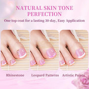 120pcs French Press On Toenails Soft Gel Tips Press On Toenails